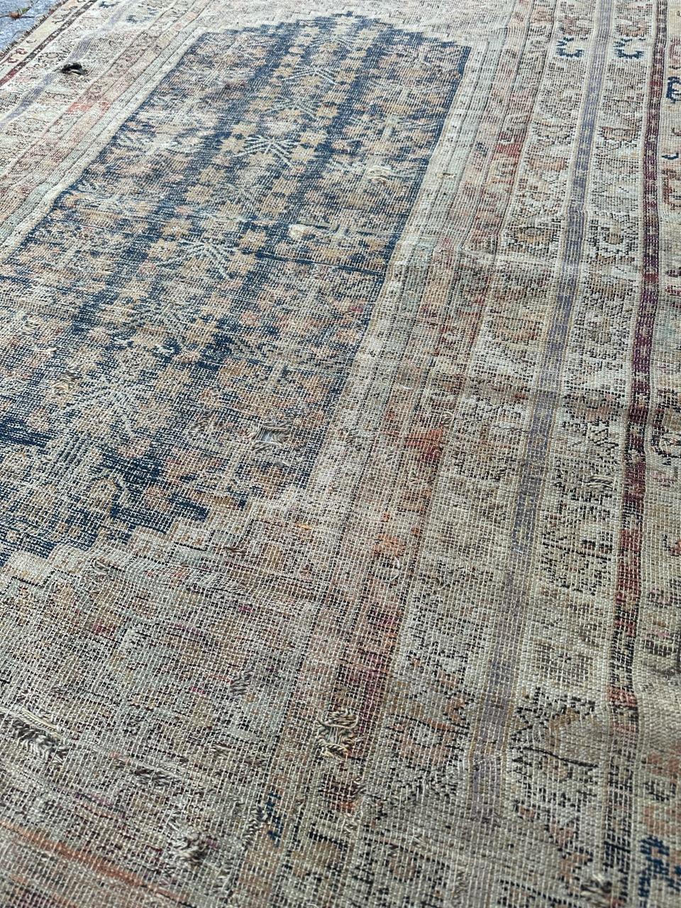Bobyrug’s Very beautiful antique distressed 18th century Turkish Koula rug For Sale 10