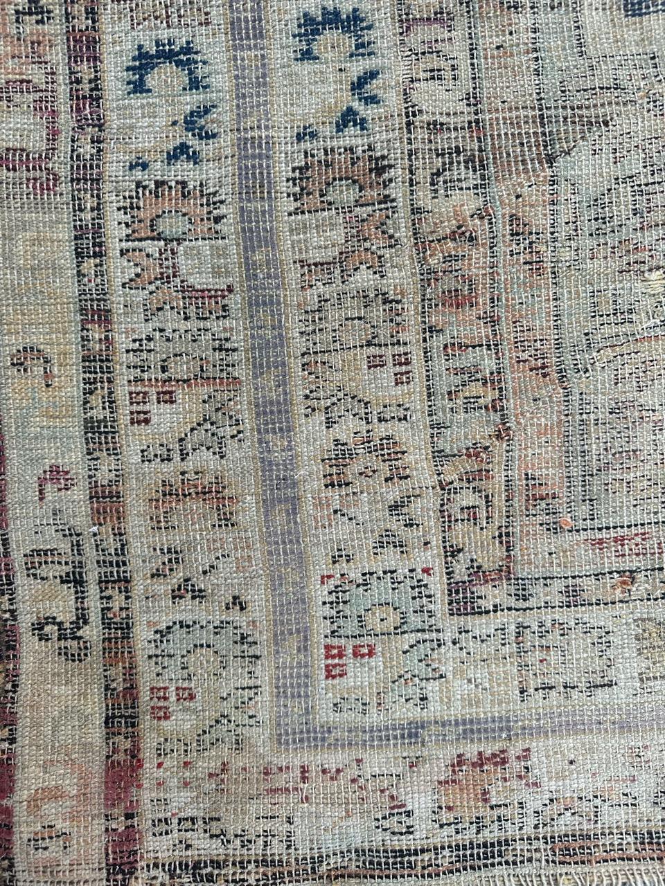 Wool Bobyrug’s Very beautiful antique distressed 18th century Turkish Koula rug For Sale