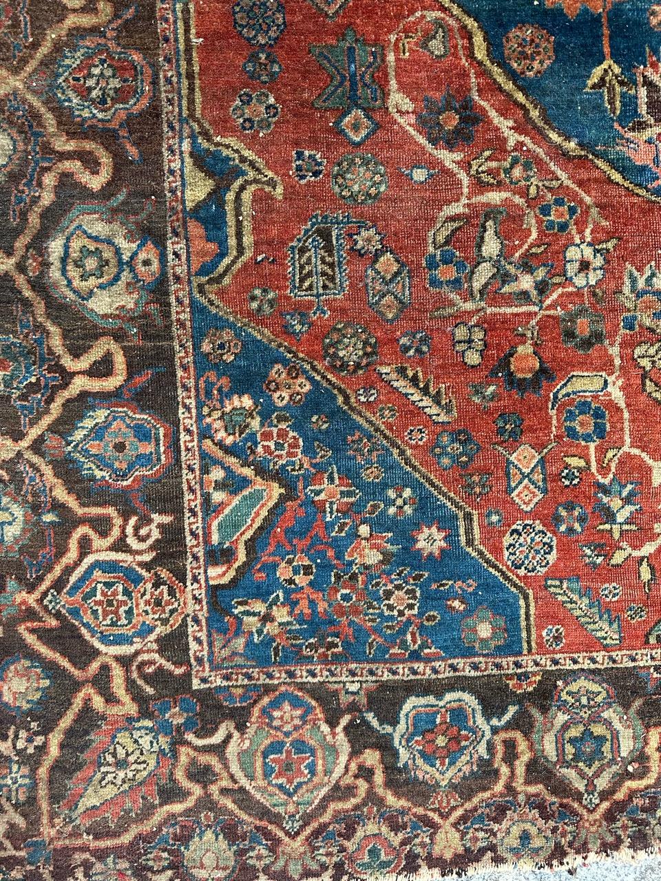 Central Asian Bobyrug’s Very beautiful Fine Antique tabriz Rug For Sale