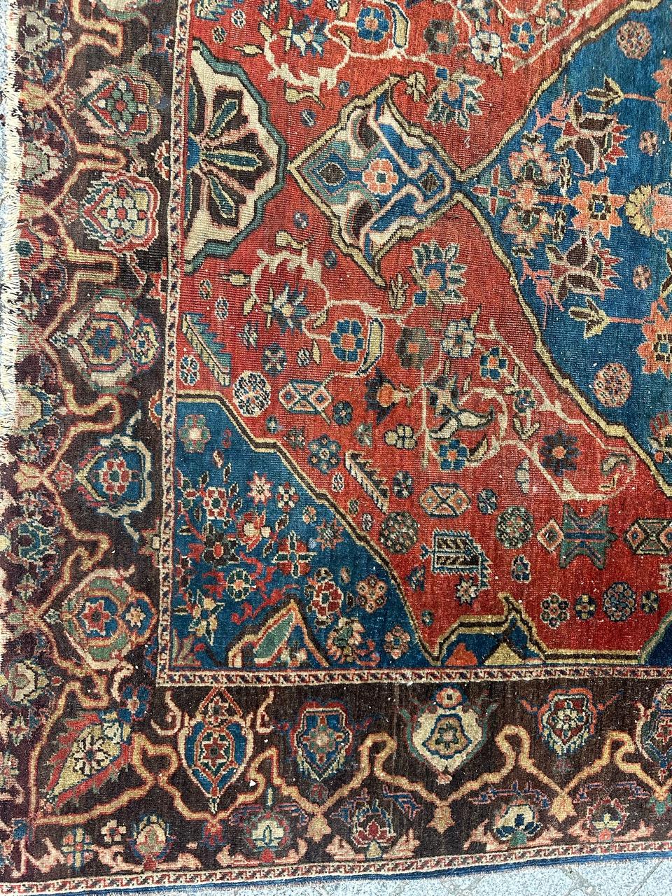 Hand-Knotted Bobyrug’s Very beautiful Fine Antique tabriz Rug For Sale