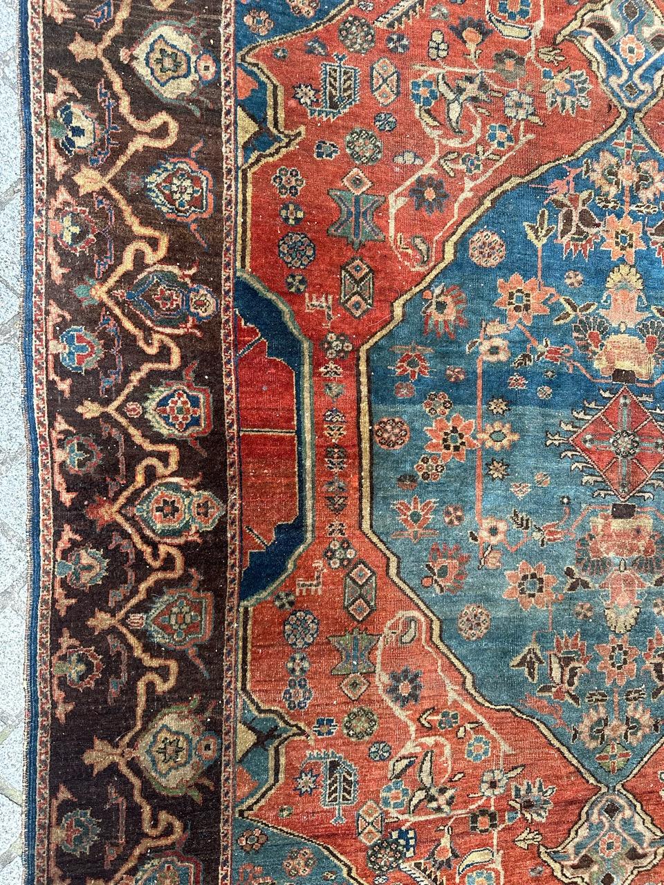 Bobyrug’s Very beautiful Fine Antique tabriz Rug In Good Condition For Sale In Saint Ouen, FR