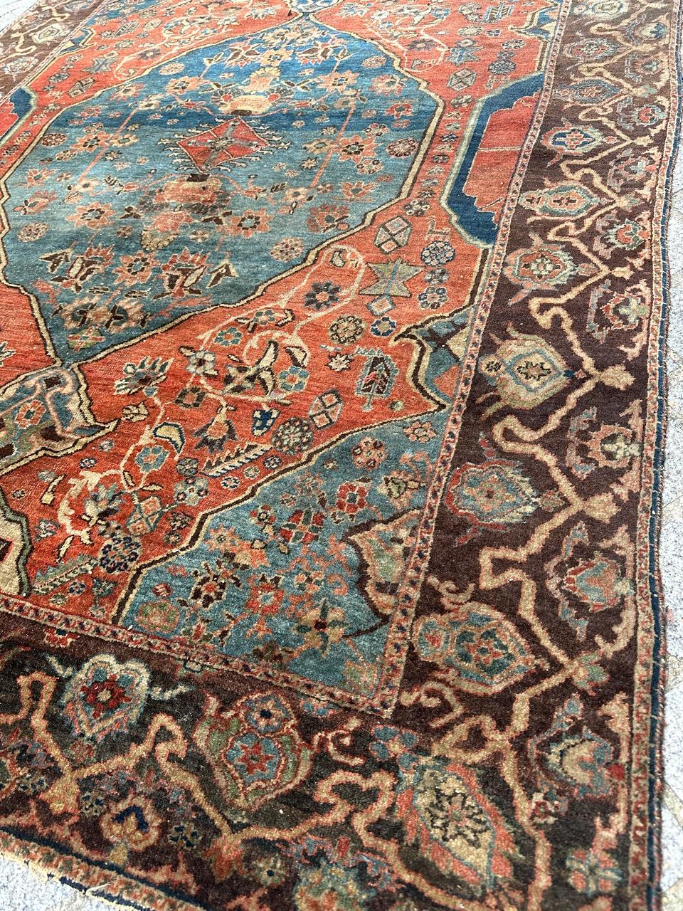 Bobyrug's sehr schöne feine antike tabriz Teppich (Wolle) im Angebot