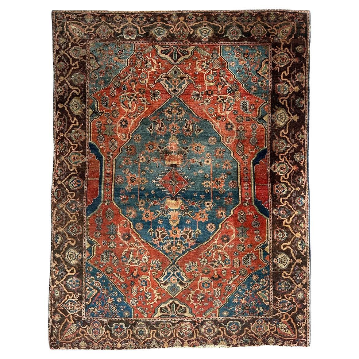 Bobyrug's sehr schöne feine antike tabriz Teppich im Angebot