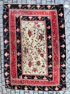 Bobyrug’s Very nice antique Indian Agra rug