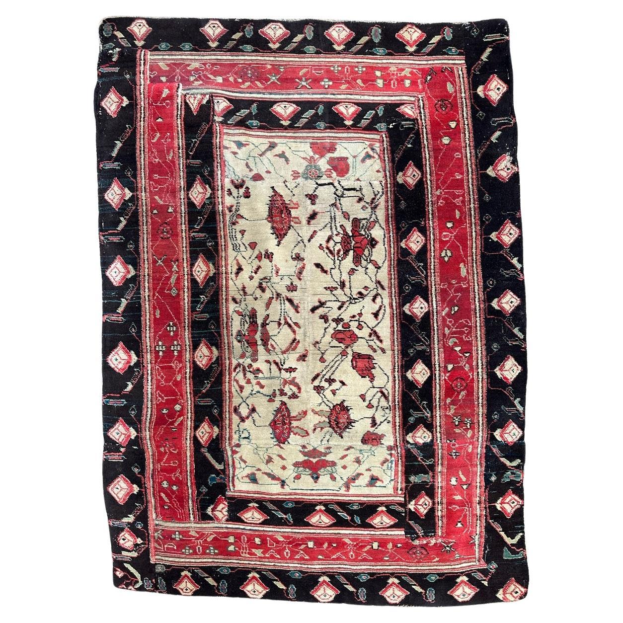 Bobyrug’s Very nice antique Indian Agra rug  For Sale