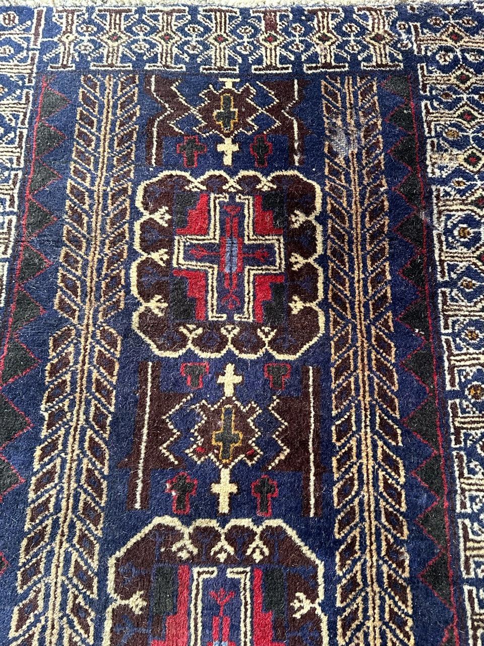 Bobyrug’s vintage Baluch rug For Sale 3