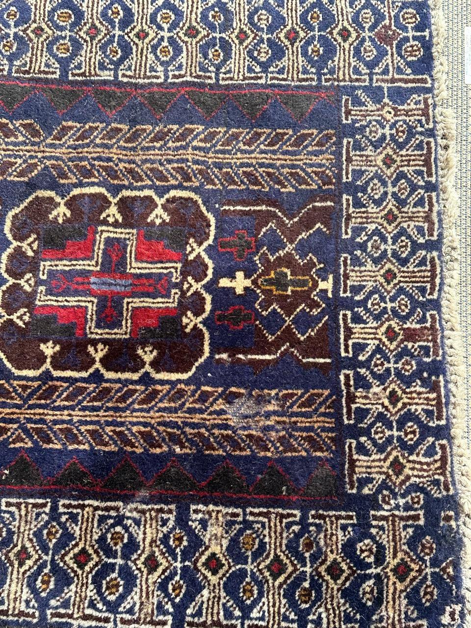 Bobyrug’s vintage Baluch rug For Sale 6