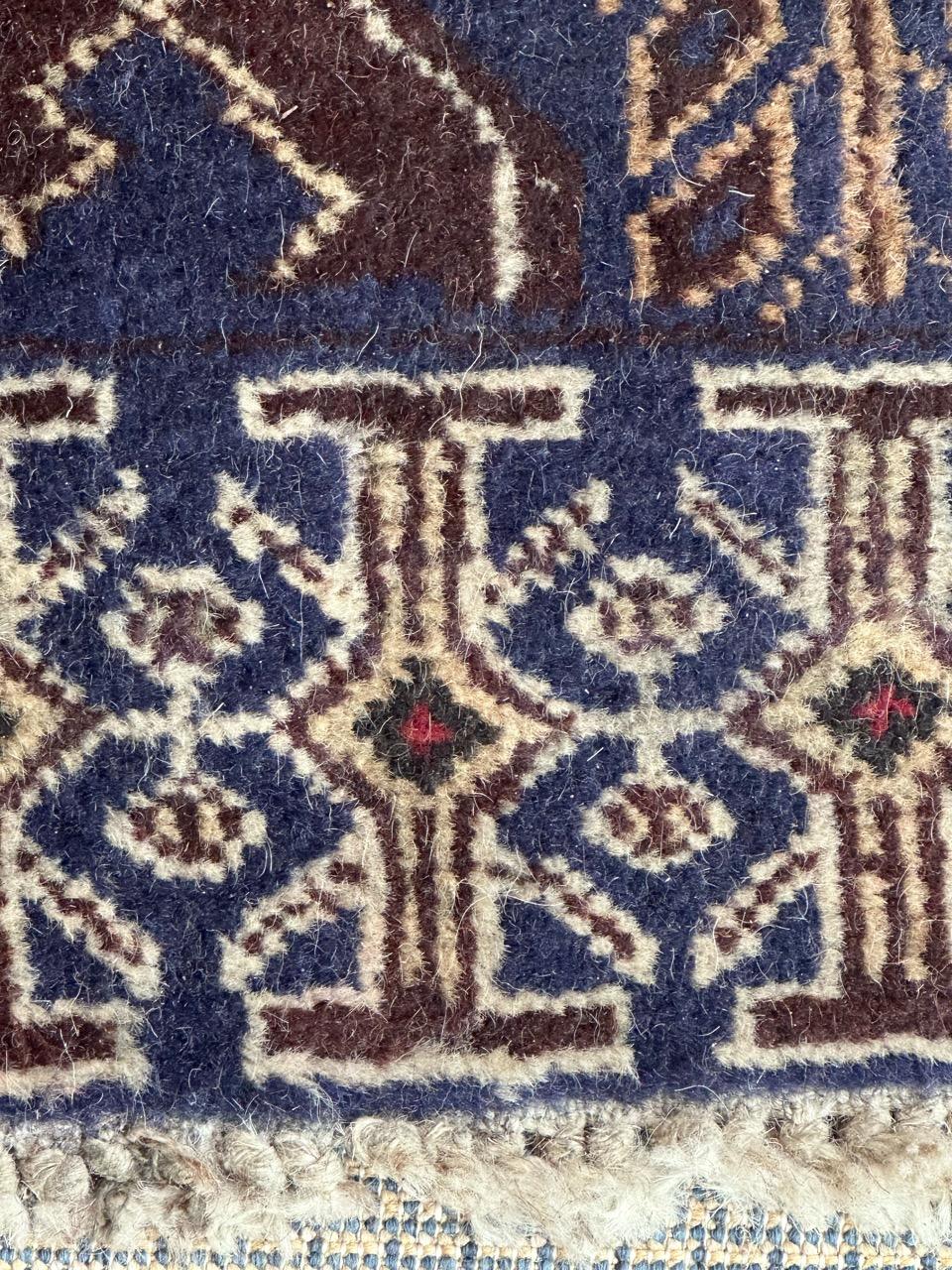 Afghan Bobyrug’s vintage Baluch rug For Sale