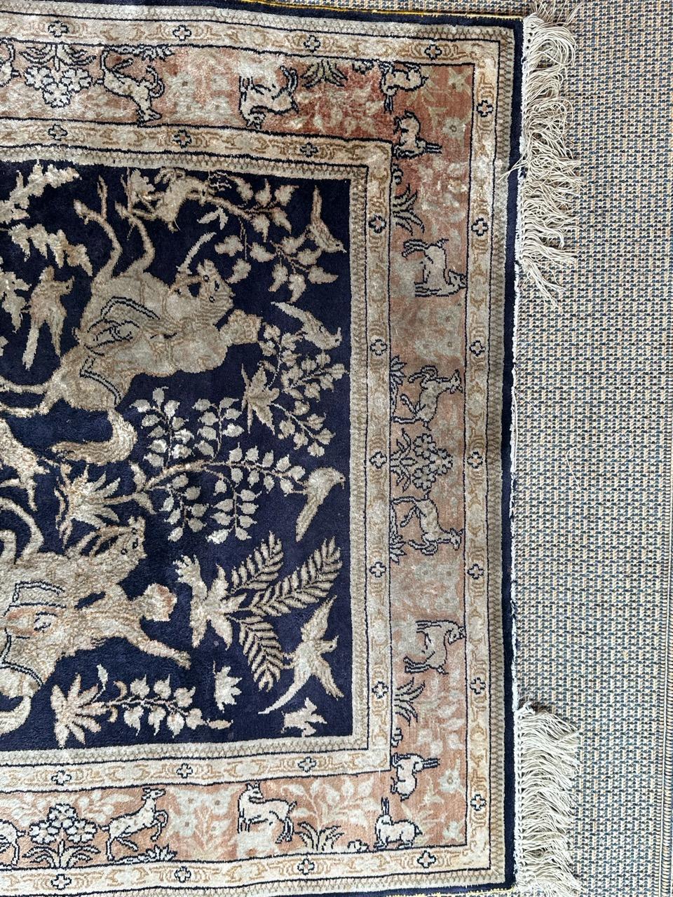 Bobyrug's Vintage Chinesisch Persisch Design feiner Seidenteppich im Angebot 2