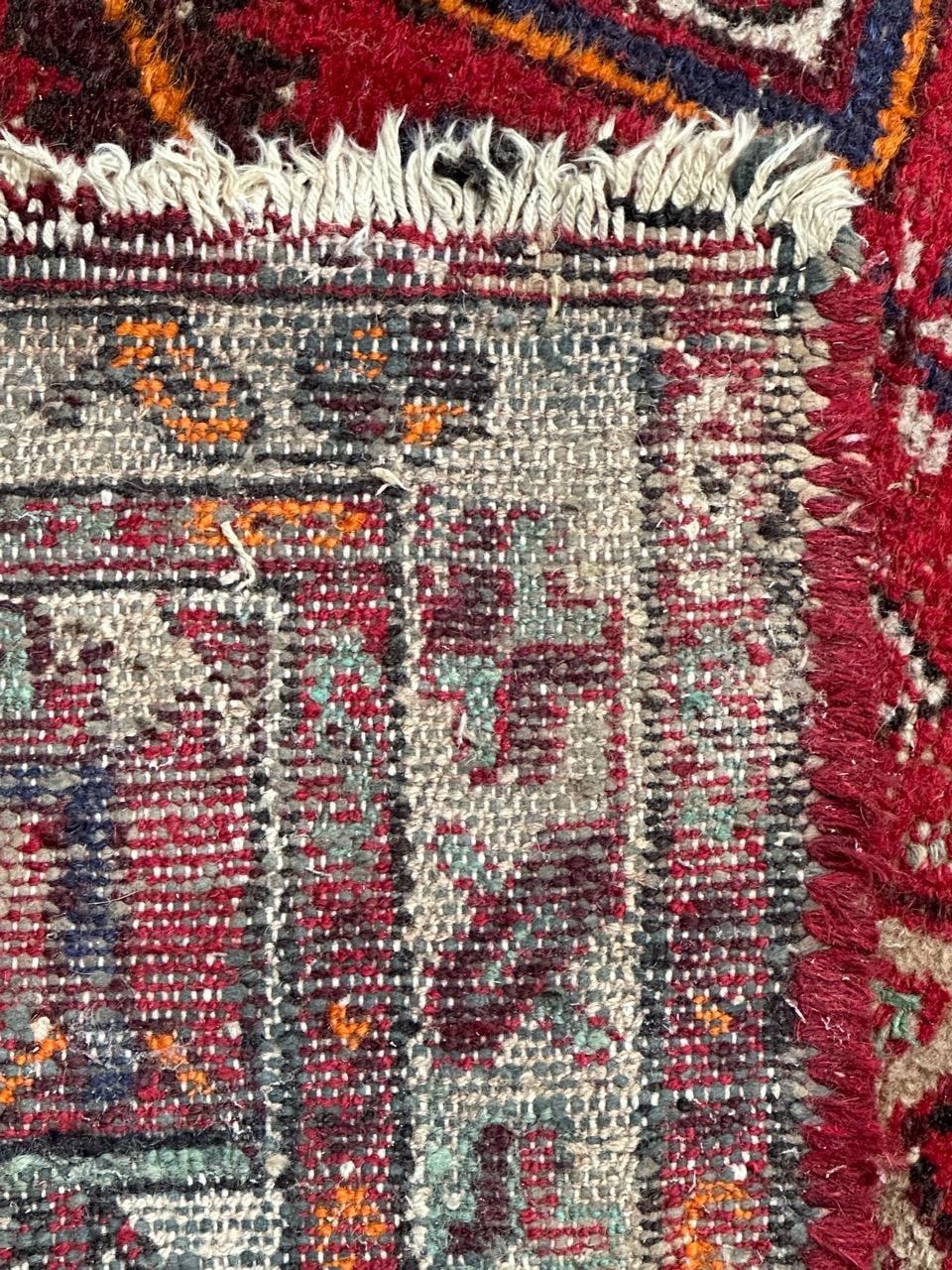Bobyrug’s vintage distressed rustic Hamadan rug  For Sale 10