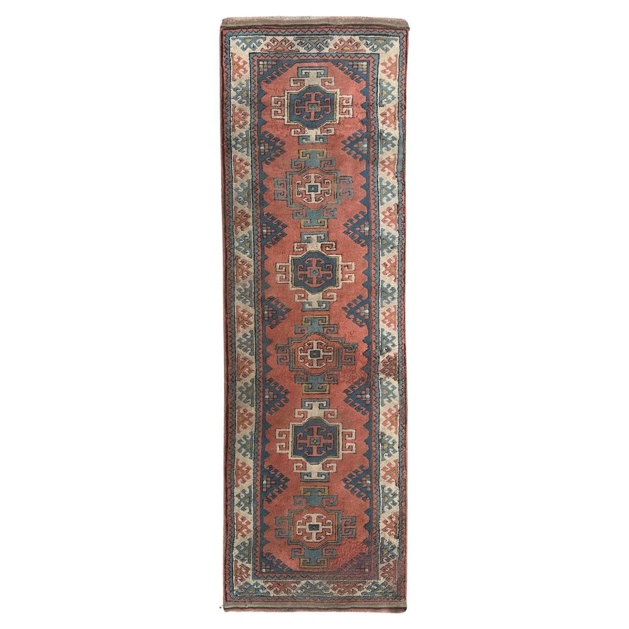 vintage distressed Turkish Kars runner