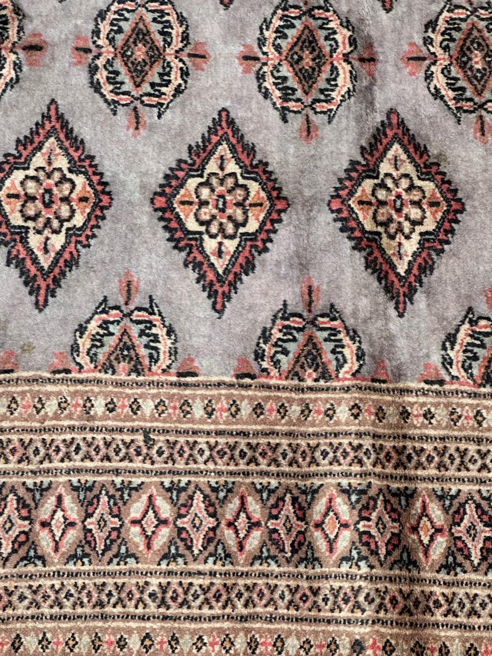 Wool Bobyrug’s vintage Pakistani rug  For Sale