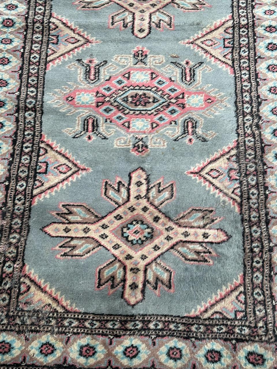 Bobyrugs Vintage-Teppich im pakistanisch-turkmenischen Stil  (Wolle) im Angebot