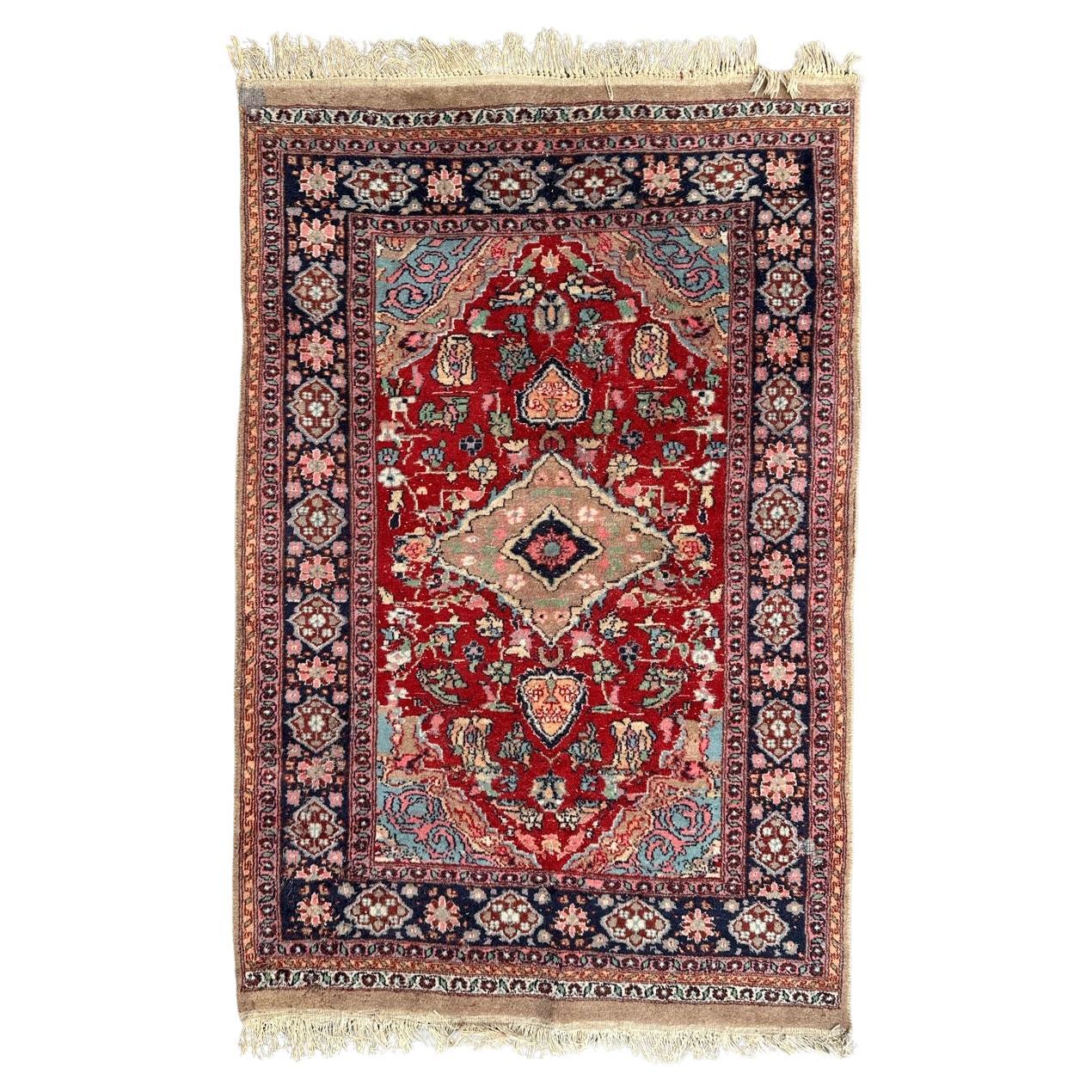 Bobyrug’s vintage Punjab rug  For Sale