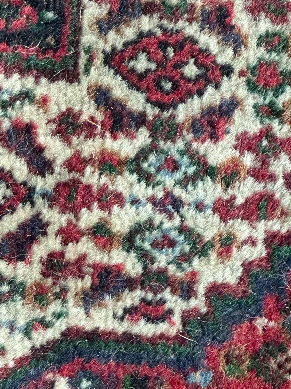 Bobyrugs kleiner kurdischer Seneh-Teppich im Vintage-Stil (Wolle) im Angebot