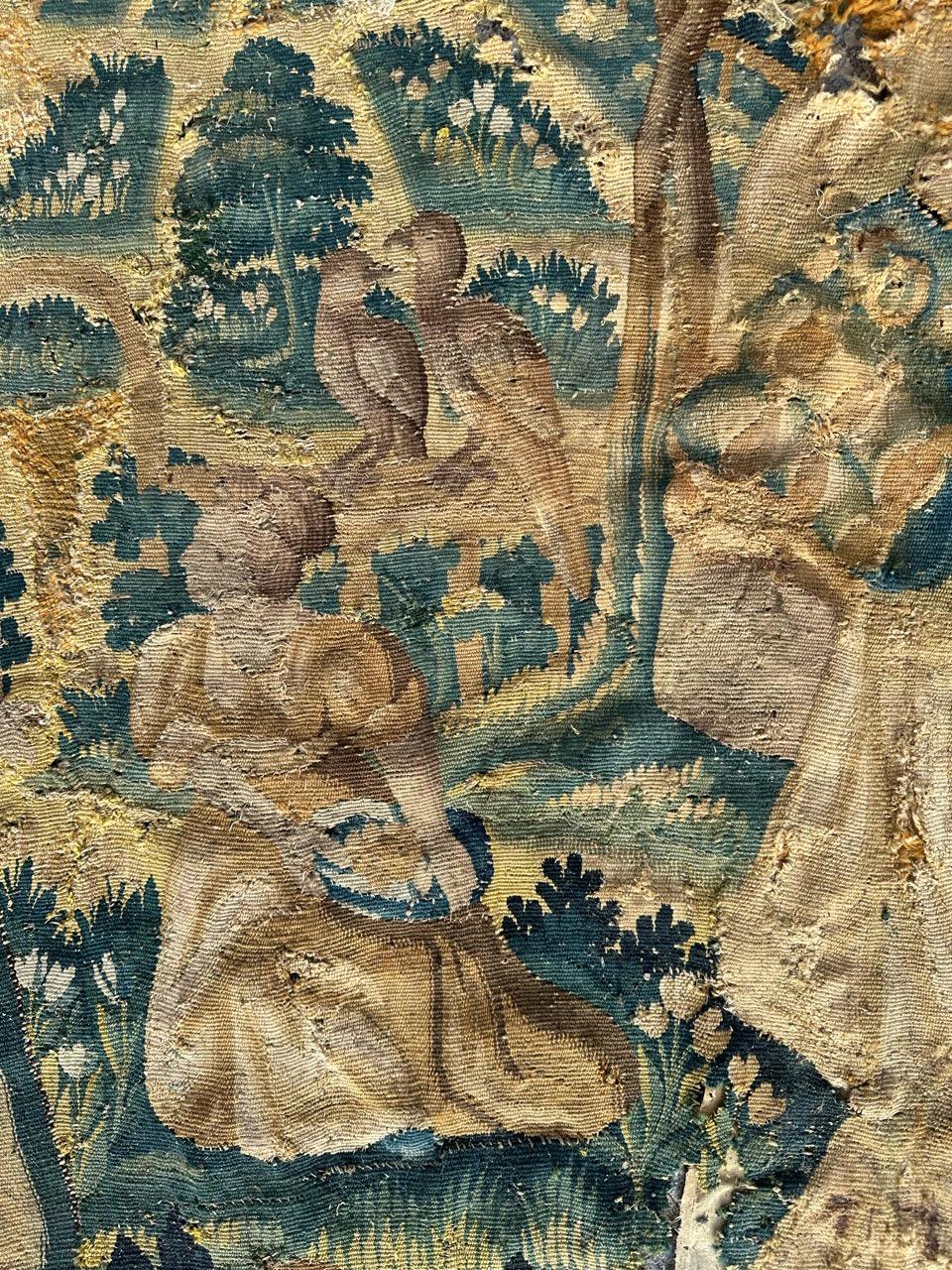 Bobyrugs wunderschöner antiker französischer Aubusson-Wandteppich aus dem 16.  im Angebot 6