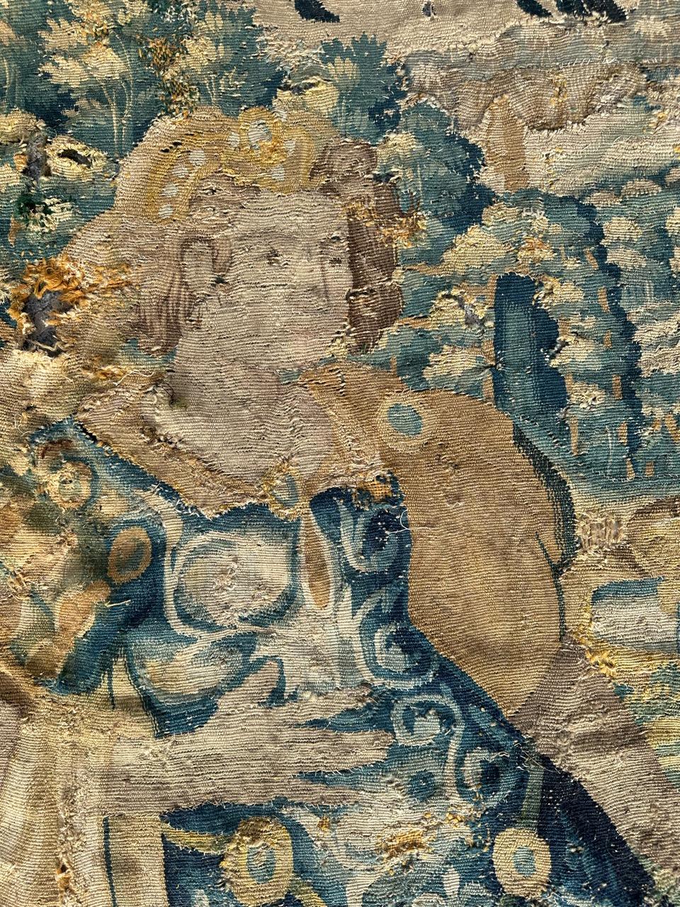 Bobyrugs wunderschöner antiker französischer Aubusson-Wandteppich aus dem 16.  im Angebot 7
