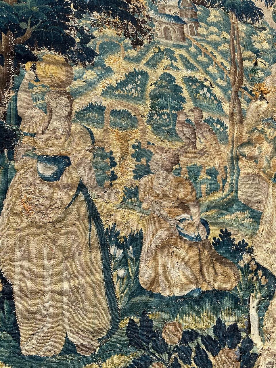 Bobyrugs wunderschöner antiker französischer Aubusson-Wandteppich aus dem 16.  im Angebot 8