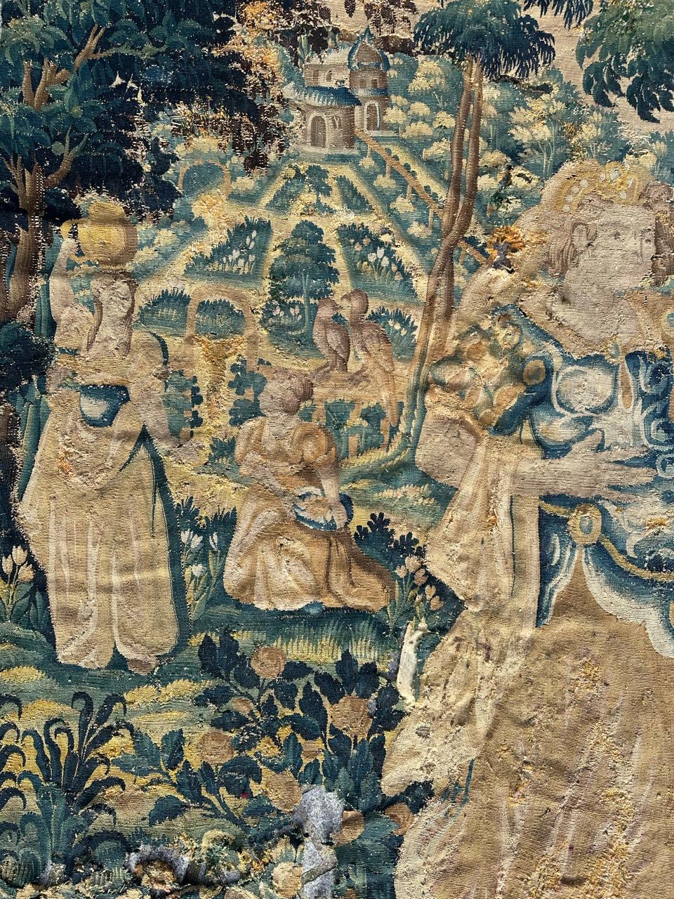 Bobyrugs wunderschöner antiker französischer Aubusson-Wandteppich aus dem 16.  (Französisch) im Angebot