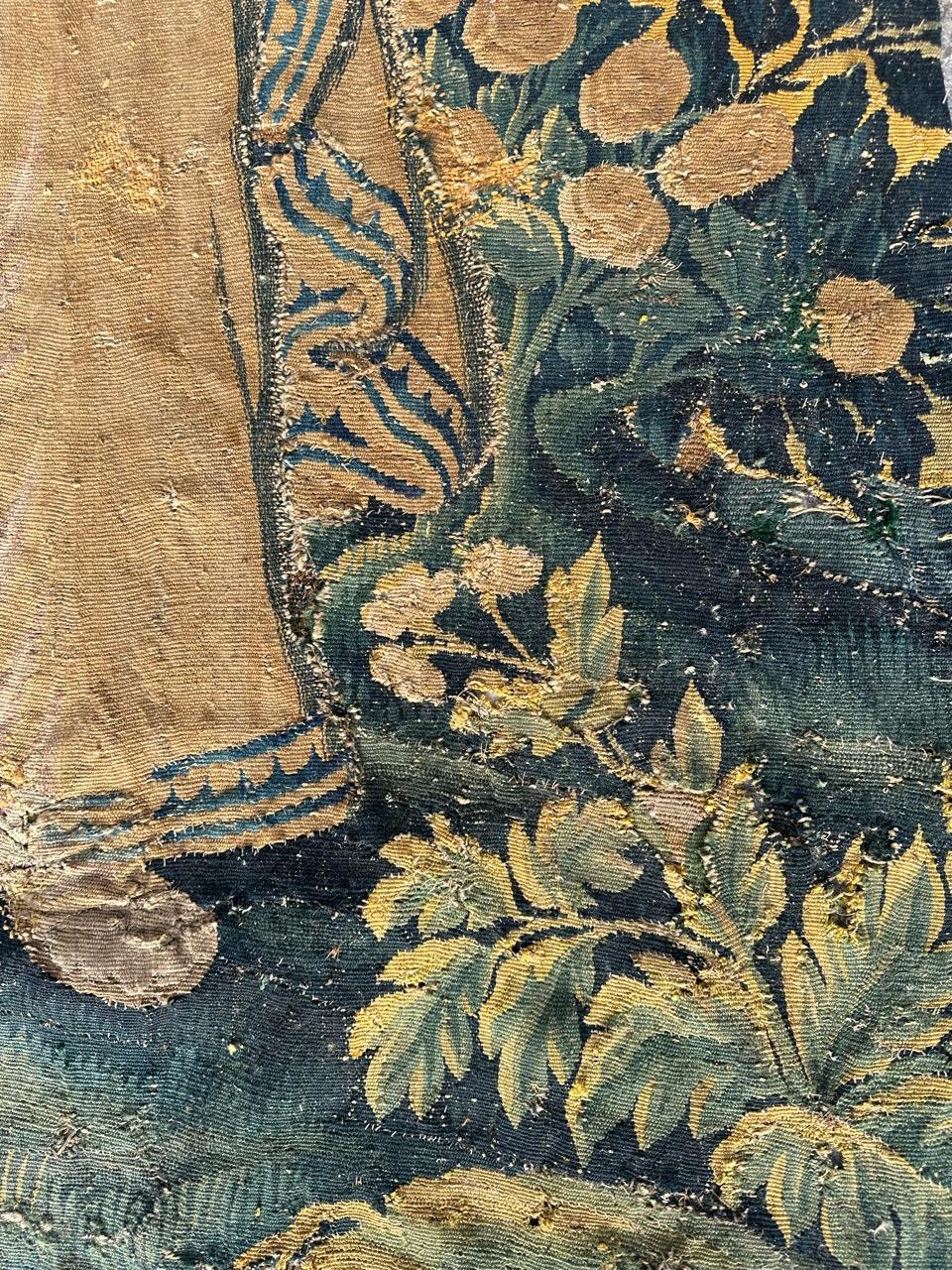 Bobyrugs wunderschöner antiker französischer Aubusson-Wandteppich aus dem 16.  (Wolle) im Angebot