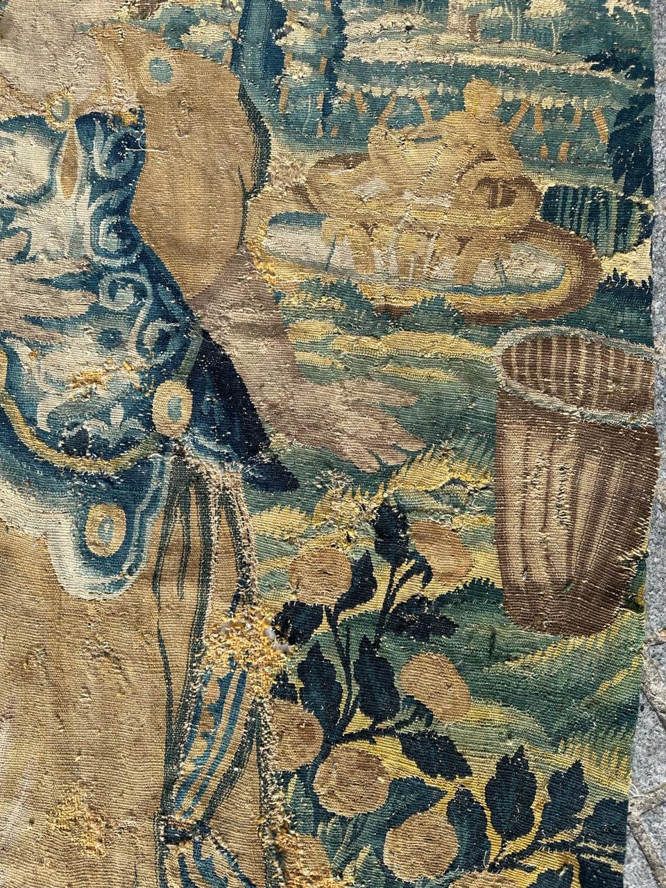 Bobyrugs wunderschöner antiker französischer Aubusson-Wandteppich aus dem 16.  im Angebot 1