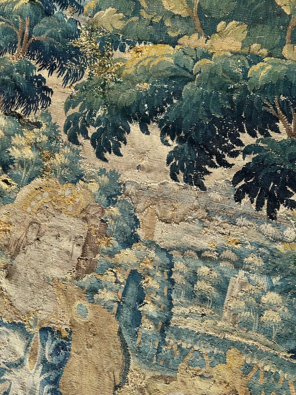 Bobyrugs wunderschöner antiker französischer Aubusson-Wandteppich aus dem 16.  im Angebot 2