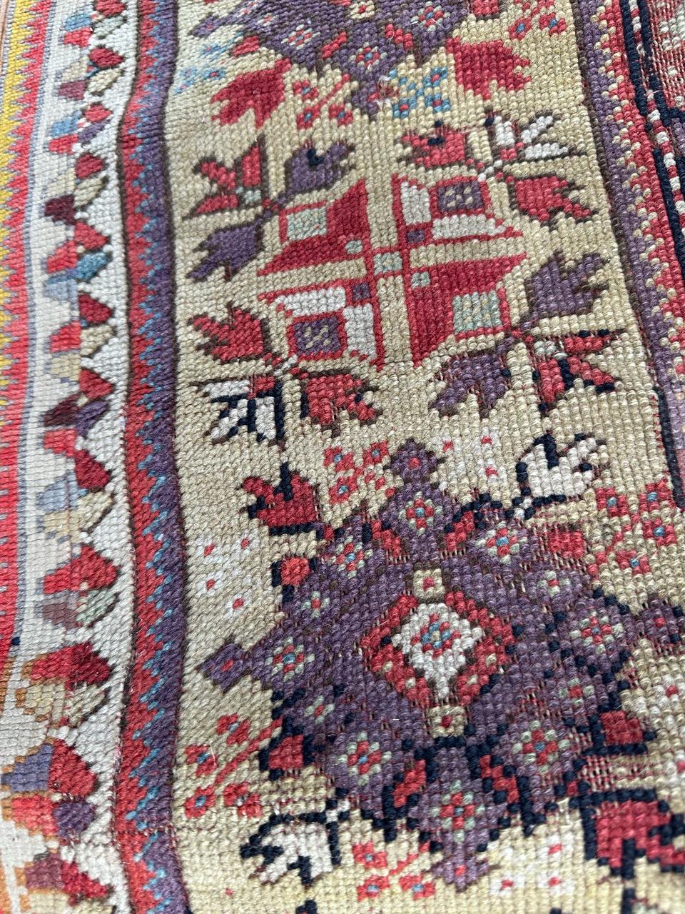 Bobyrug’s wonderful antique collectible Turkish rug  For Sale 12