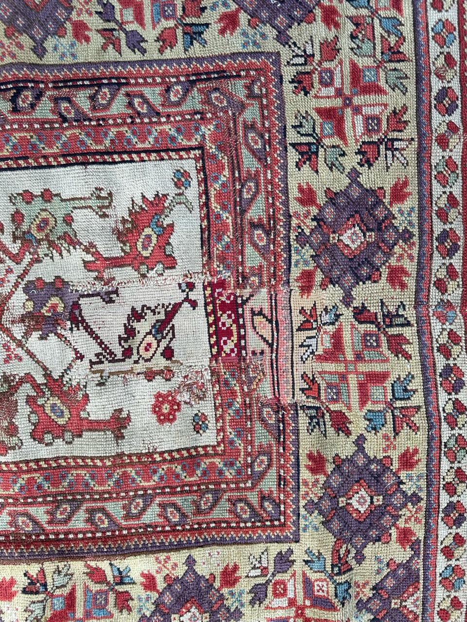 19th Century Bobyrug’s wonderful antique collectible Turkish rug  For Sale