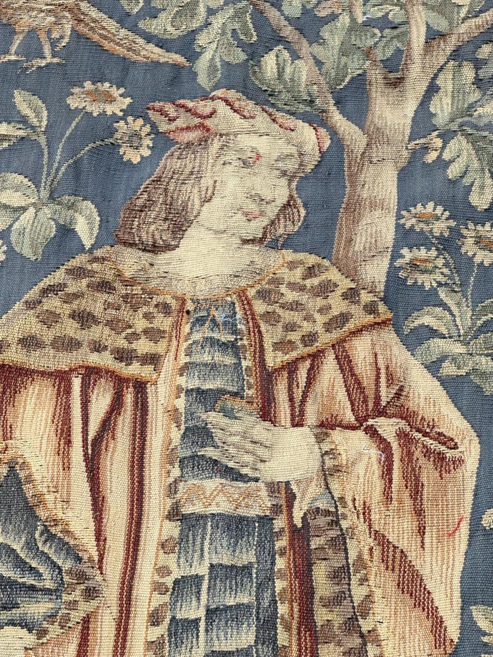 Bobyrug's Wonderful antique Französisch Aubusson Tapestry Museum mittelalterlichen Design im Angebot 4
