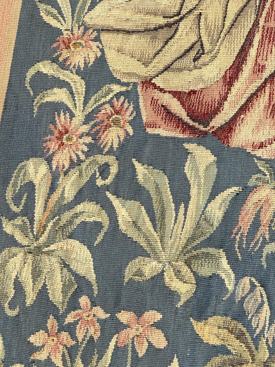 Bobyrug's Wonderful antique Französisch Aubusson Tapestry Museum mittelalterlichen Design im Angebot 7