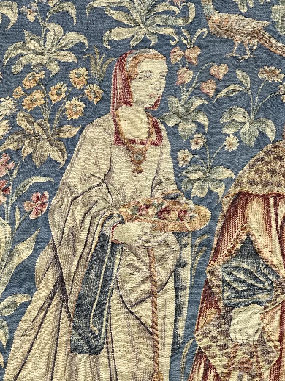 Merveilleux musée de tapisserie français d'Aubusson, design médiéval Bon état - En vente à Saint Ouen, FR