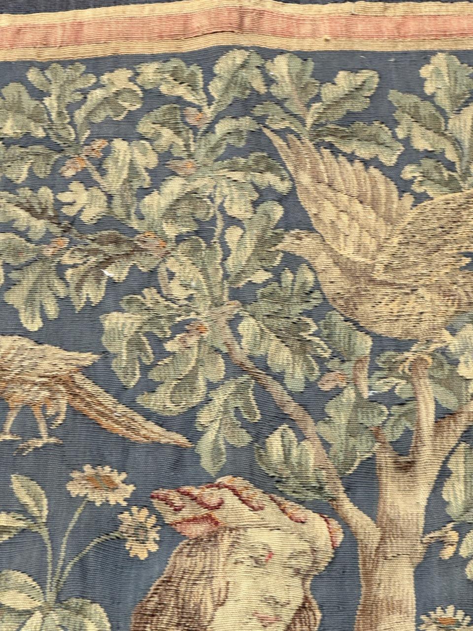 Bobyrug's Wonderful antique Französisch Aubusson Tapestry Museum mittelalterlichen Design im Angebot 1