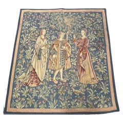 Wonderful antique French Aubusson Tapestry museum medieval design