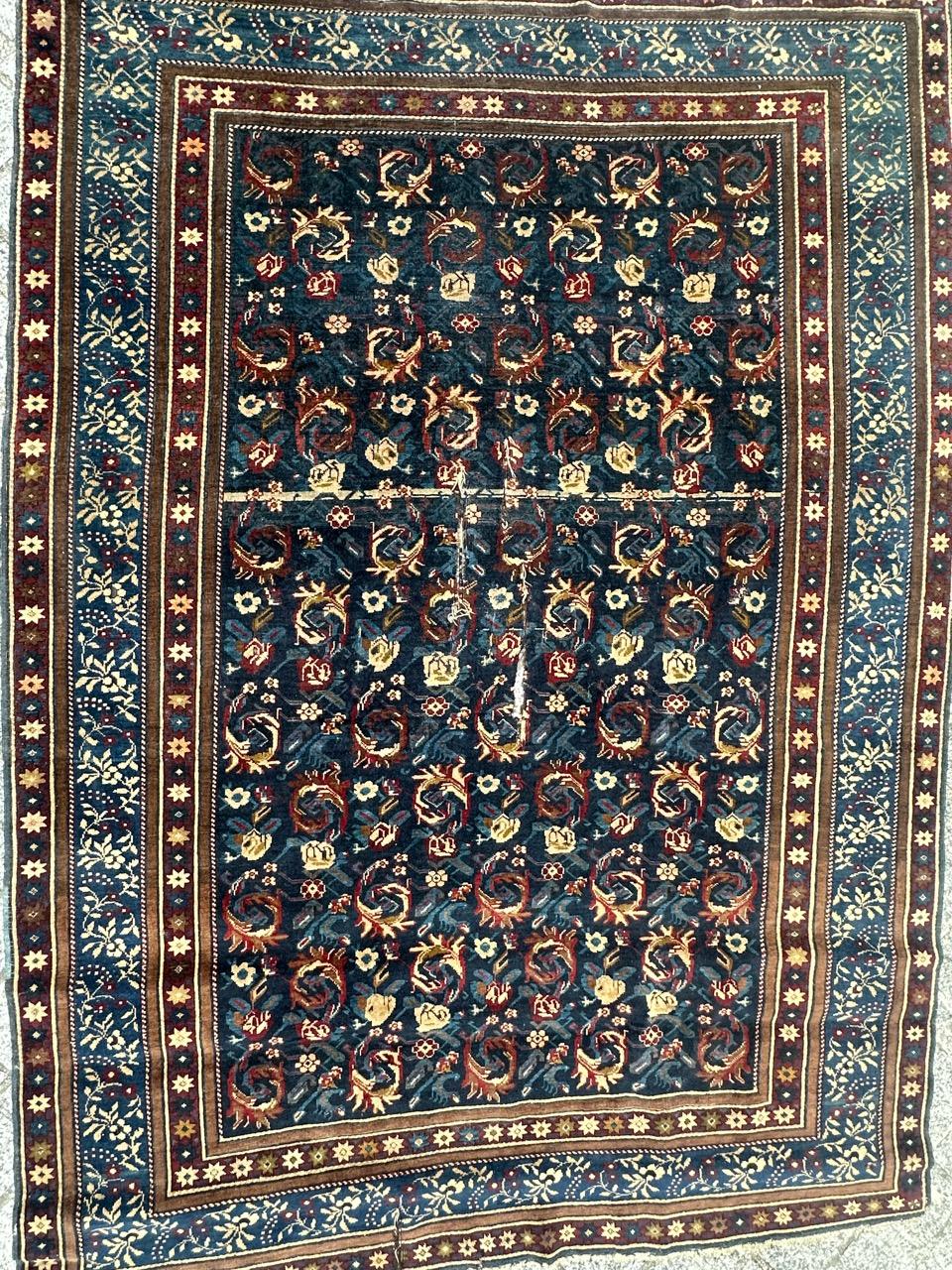 Bobyrugs wunderschöner antiker seltener kaukasischer Karabagh-Teppich im Angebot 11