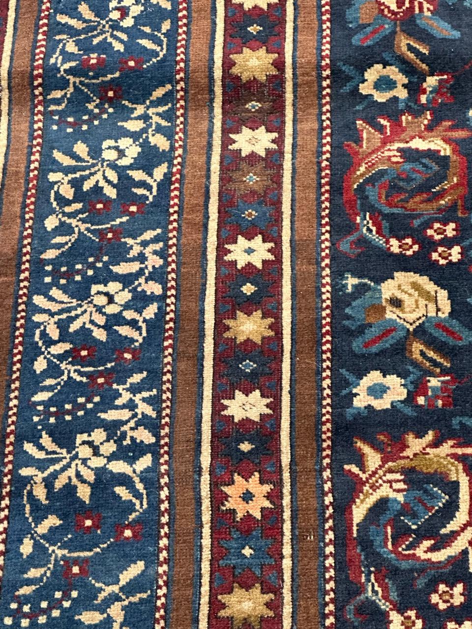 Wool Bobyrug’s wonderful antique rare Caucasian Karabagh rug For Sale