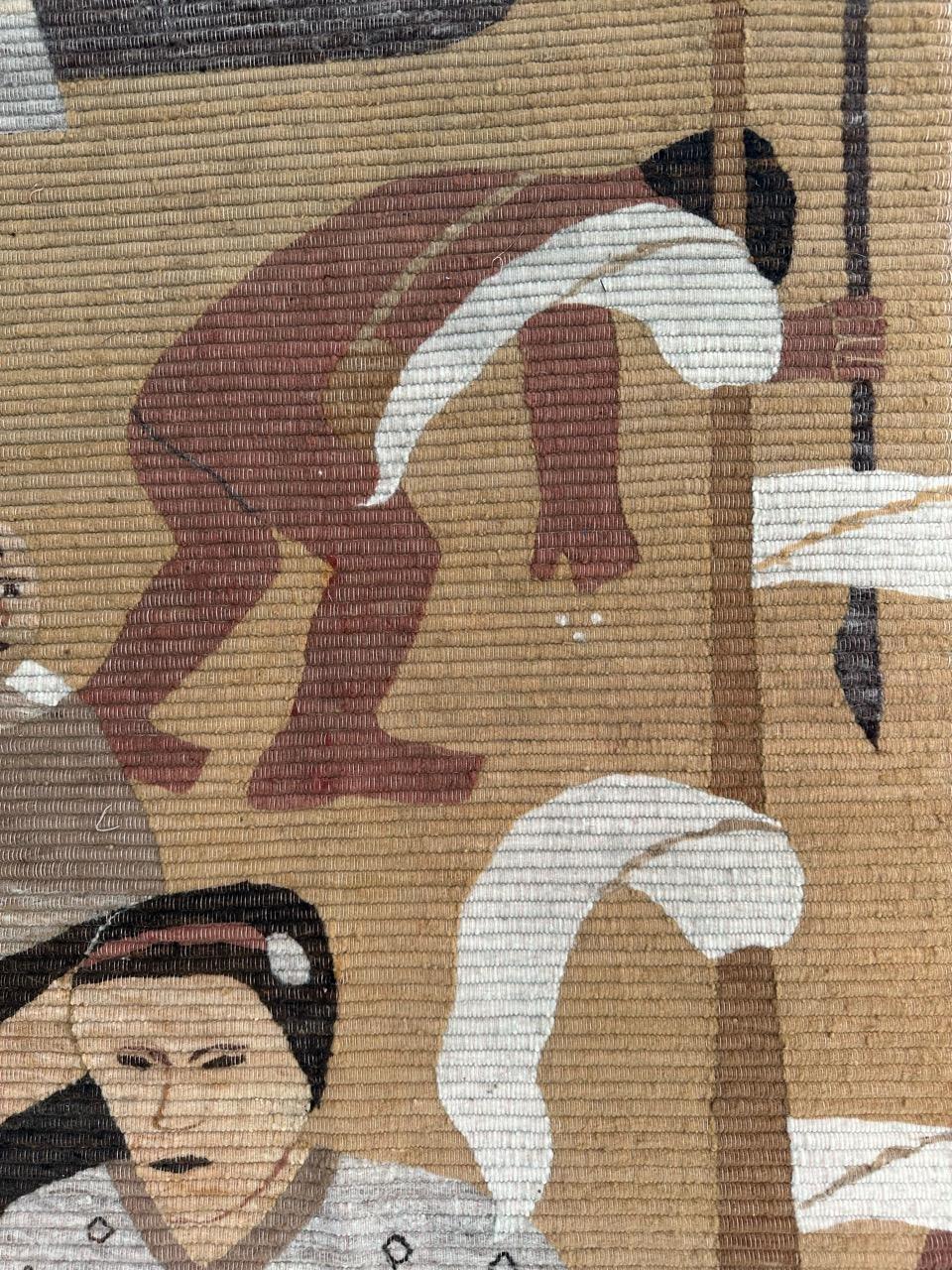 Bobyrug's Wunderschöner peruanischer Wandteppich im Art-Deco-Stil  (Handgewebt) im Angebot