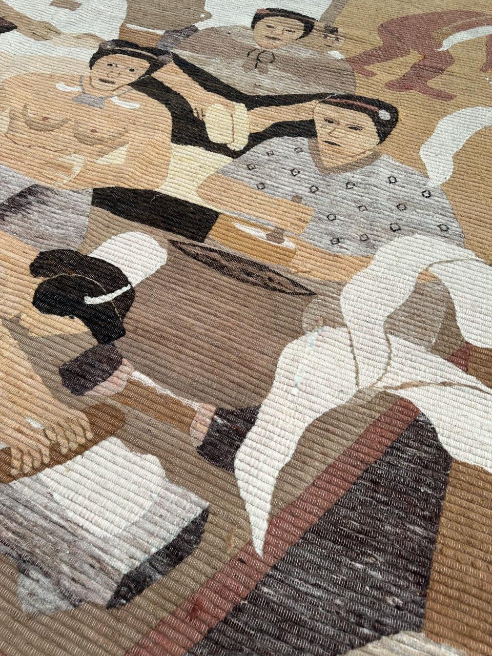 Bobyrug's Wunderschöner peruanischer Wandteppich im Art-Deco-Stil  (20. Jahrhundert) im Angebot