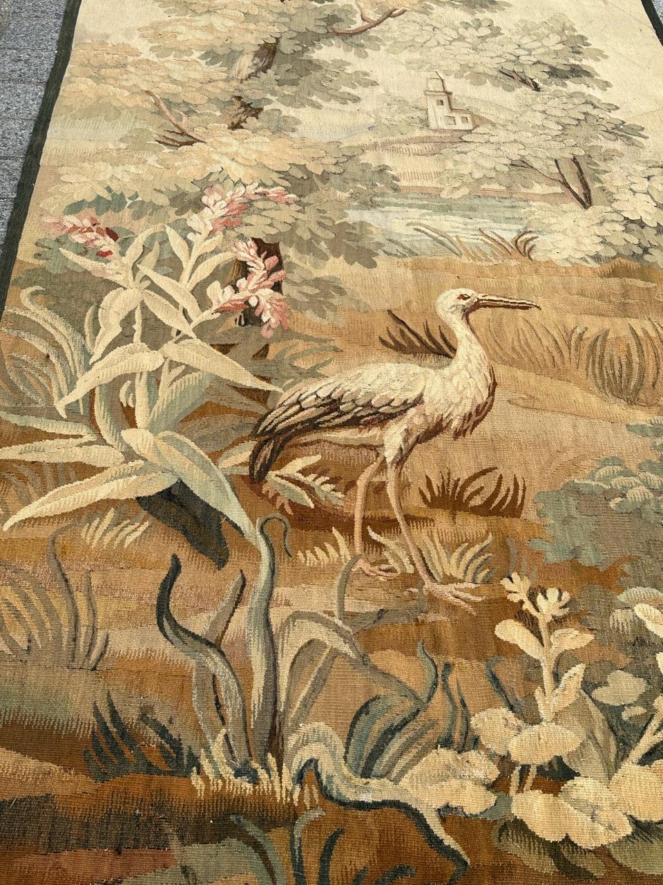 Bobyrug's Wonderful Fine Antique French Aubusson Tapestry (Tapisserie d'Aubusson française ancienne) en vente 3