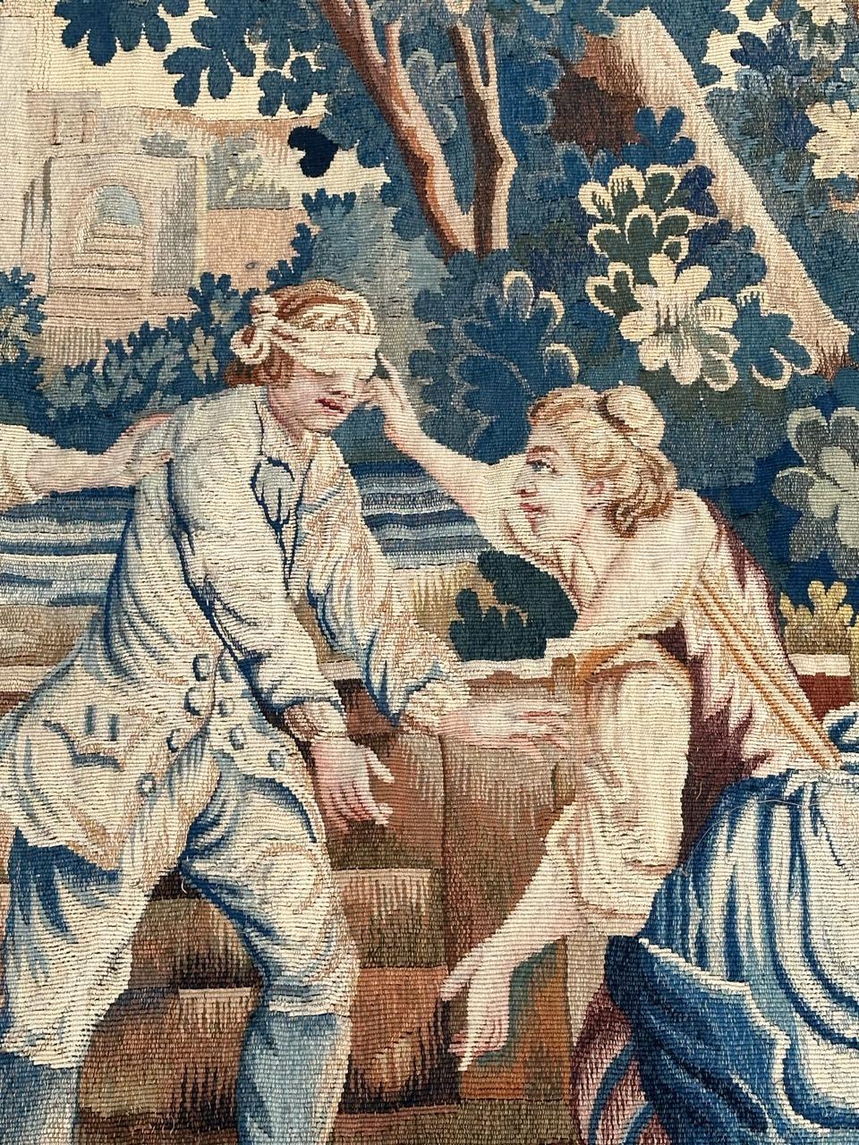 Bobyrug's Wonderful Fine Antique Französisch Aubusson Wandteppich im Angebot 7