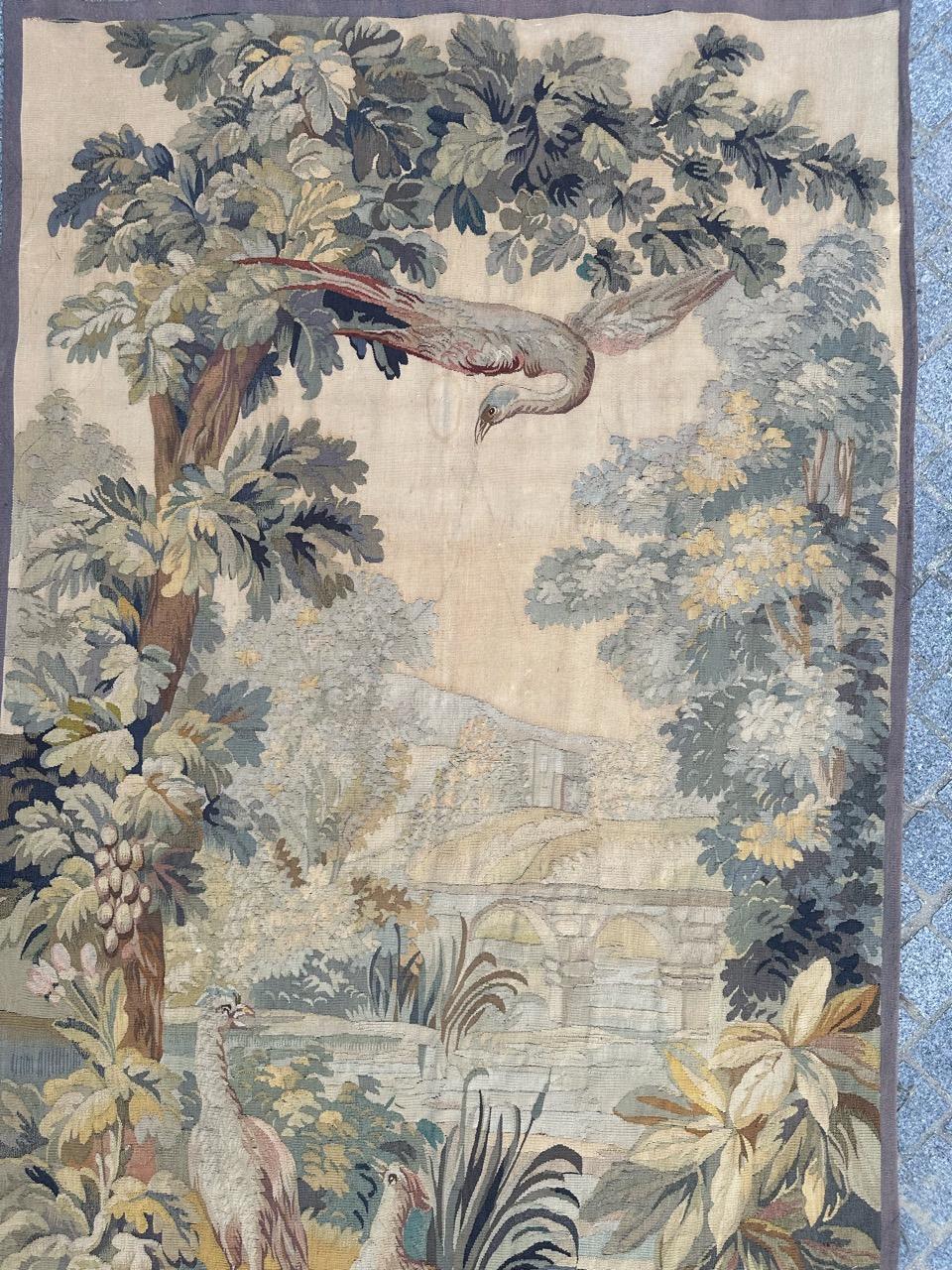 Bobyrug’s Wonderful Fine Antique French Aubusson Tapestry 8