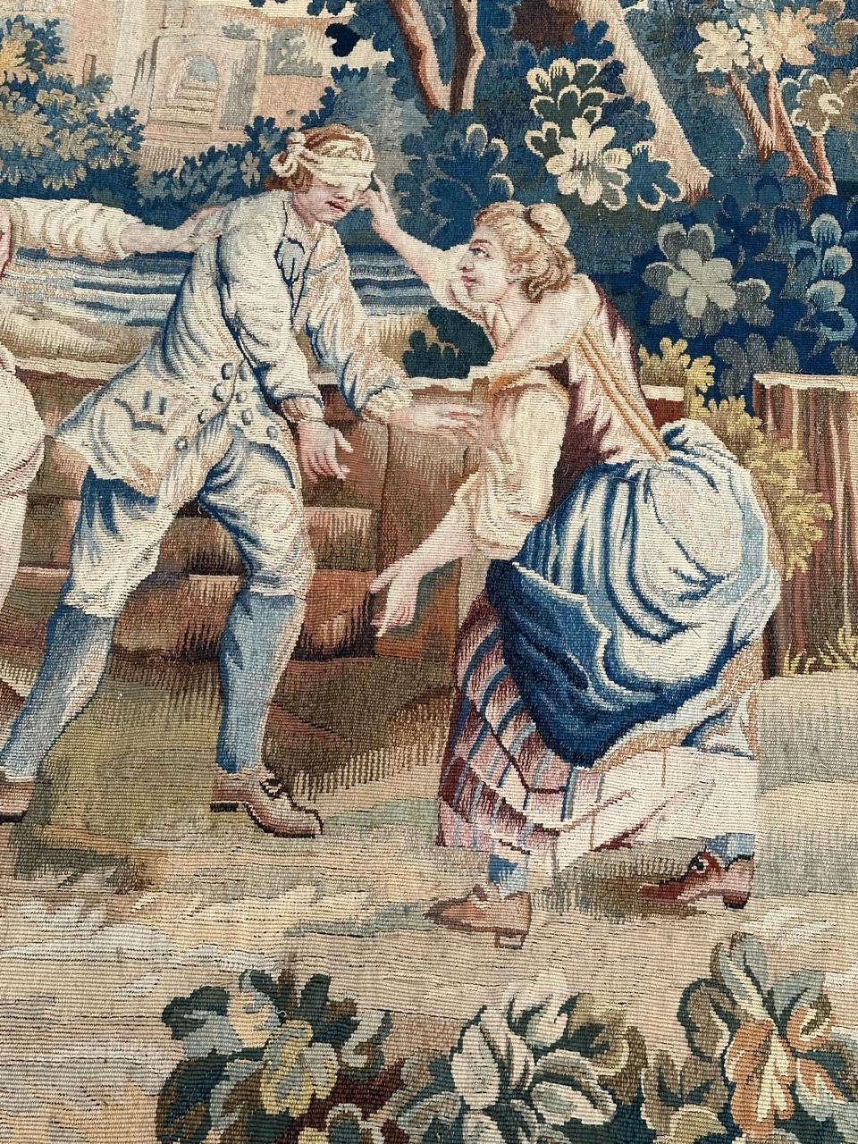 Bobyrug's Wonderful Fine Antique Französisch Aubusson Wandteppich im Angebot 9