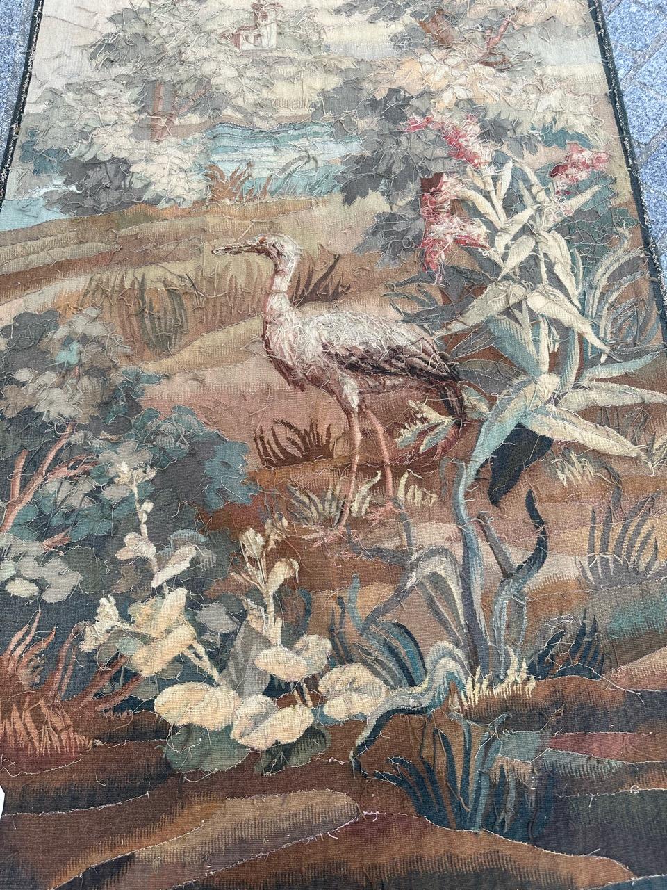 Bobyrug's Wonderful Fine Antique French Aubusson Tapestry (Tapisserie d'Aubusson française ancienne) en vente 9