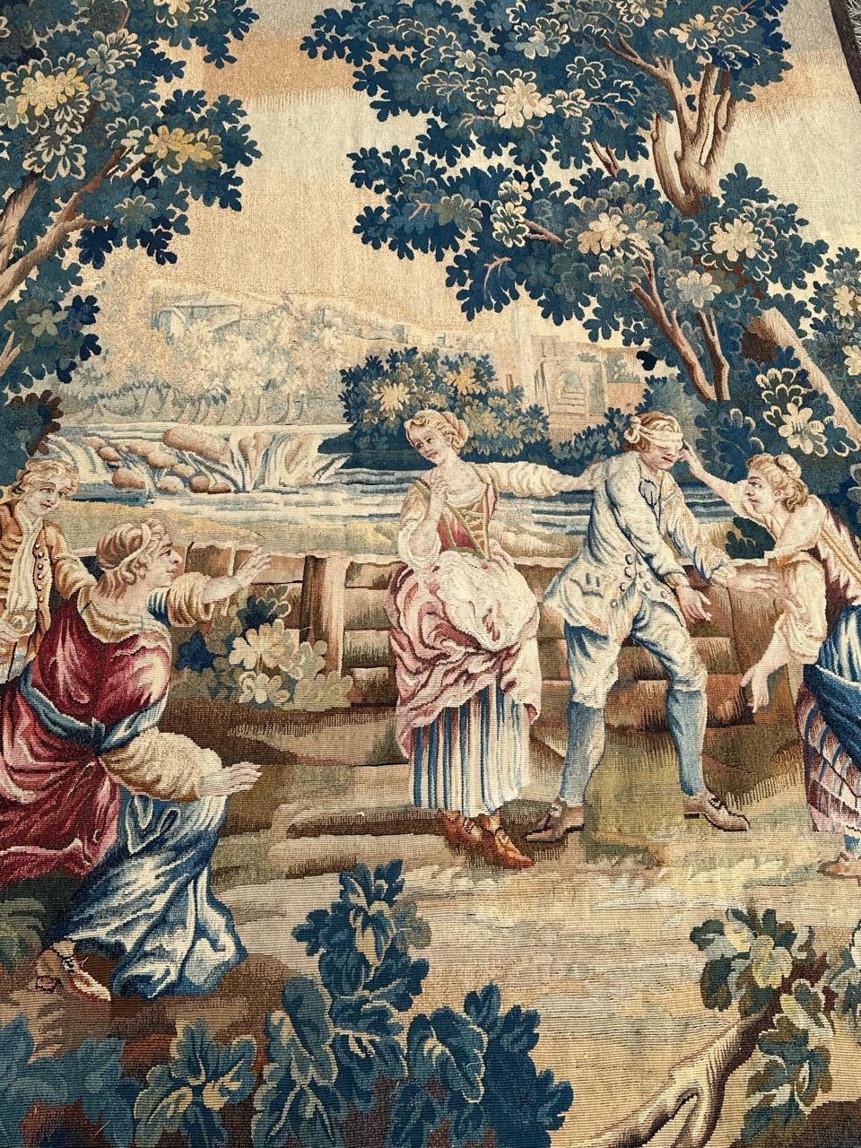 Bobyrug's Wonderful Fine Antique Französisch Aubusson Wandteppich im Angebot 11