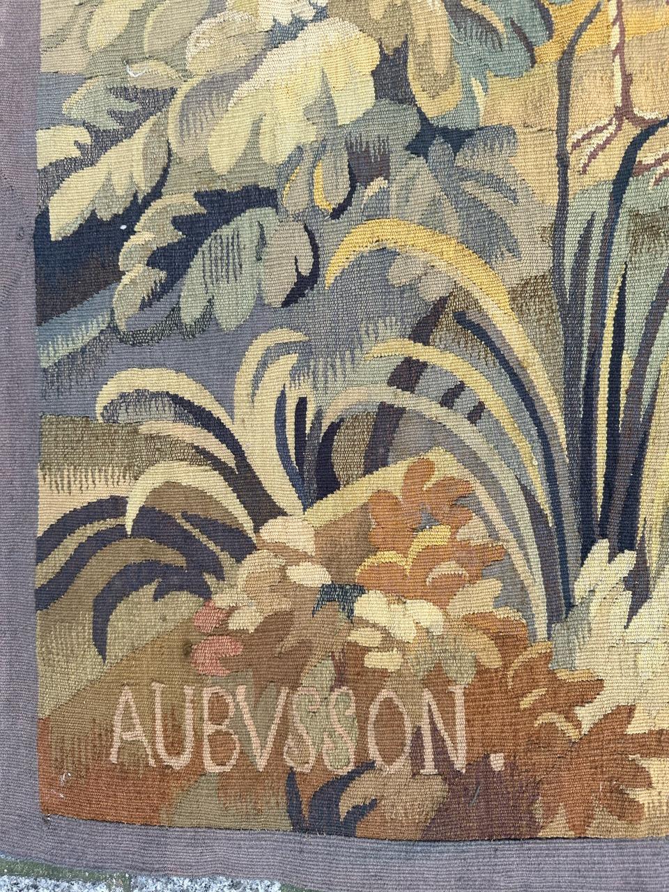 Very beautiful and fine Aubusson tapestry with a nice design with birds in the nature , and beautiful colours, entirely and finely handwoven with wool and silk, at Aubusson workshops.

✨✨✨
