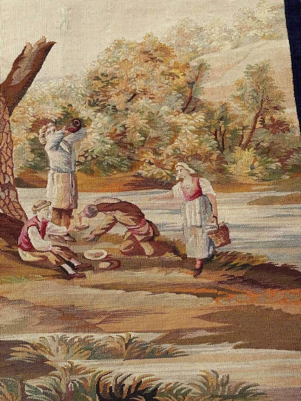 Bobyrug's Wonderful Fine Antique Französisch Aubusson Wandteppich (Handgewebt) im Angebot