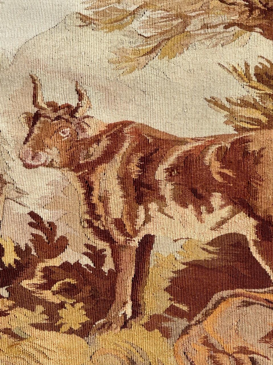 Bobyrug's Wonderful Fine Antique French Aubusson Tapestry (Tapisserie d'Aubusson française ancienne) Bon état - En vente à Saint Ouen, FR