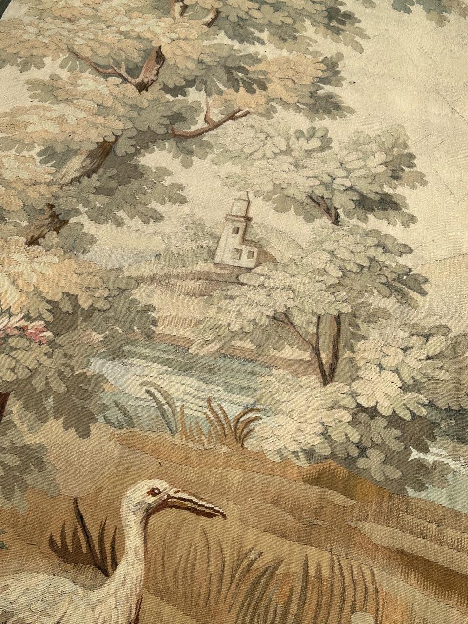 20ième siècle Bobyrug's Wonderful Fine Antique French Aubusson Tapestry (Tapisserie d'Aubusson française ancienne) en vente