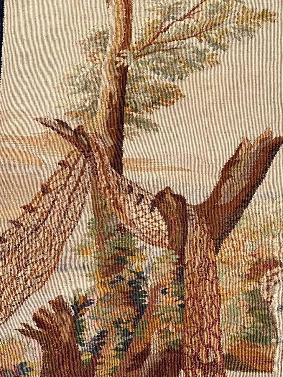 Bobyrug's Wonderful Fine Antique Französisch Aubusson Wandteppich im Angebot 1