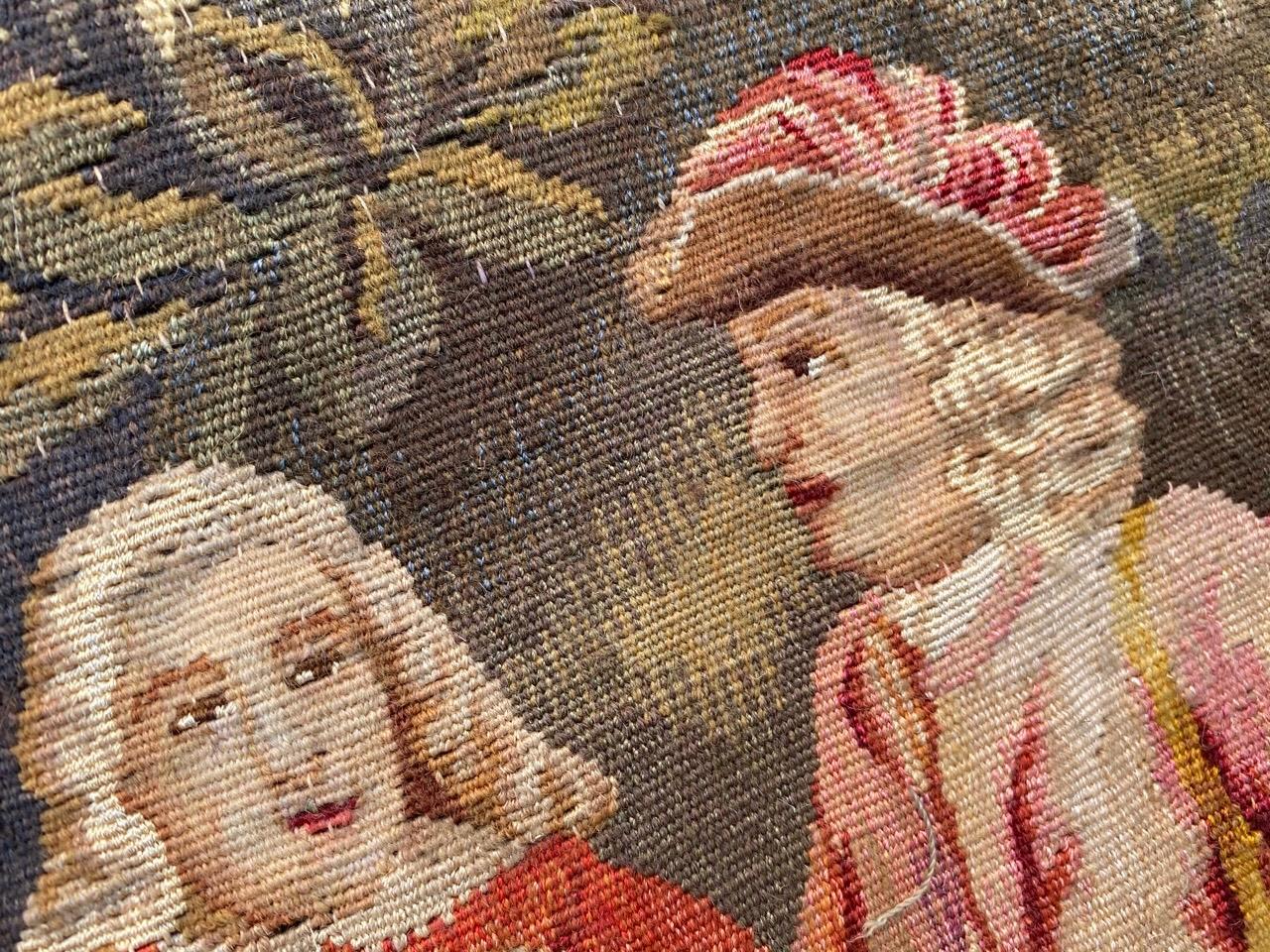 Bobyrug’s Wonderful Fine Antique French Aubusson Tapestry For Sale 2