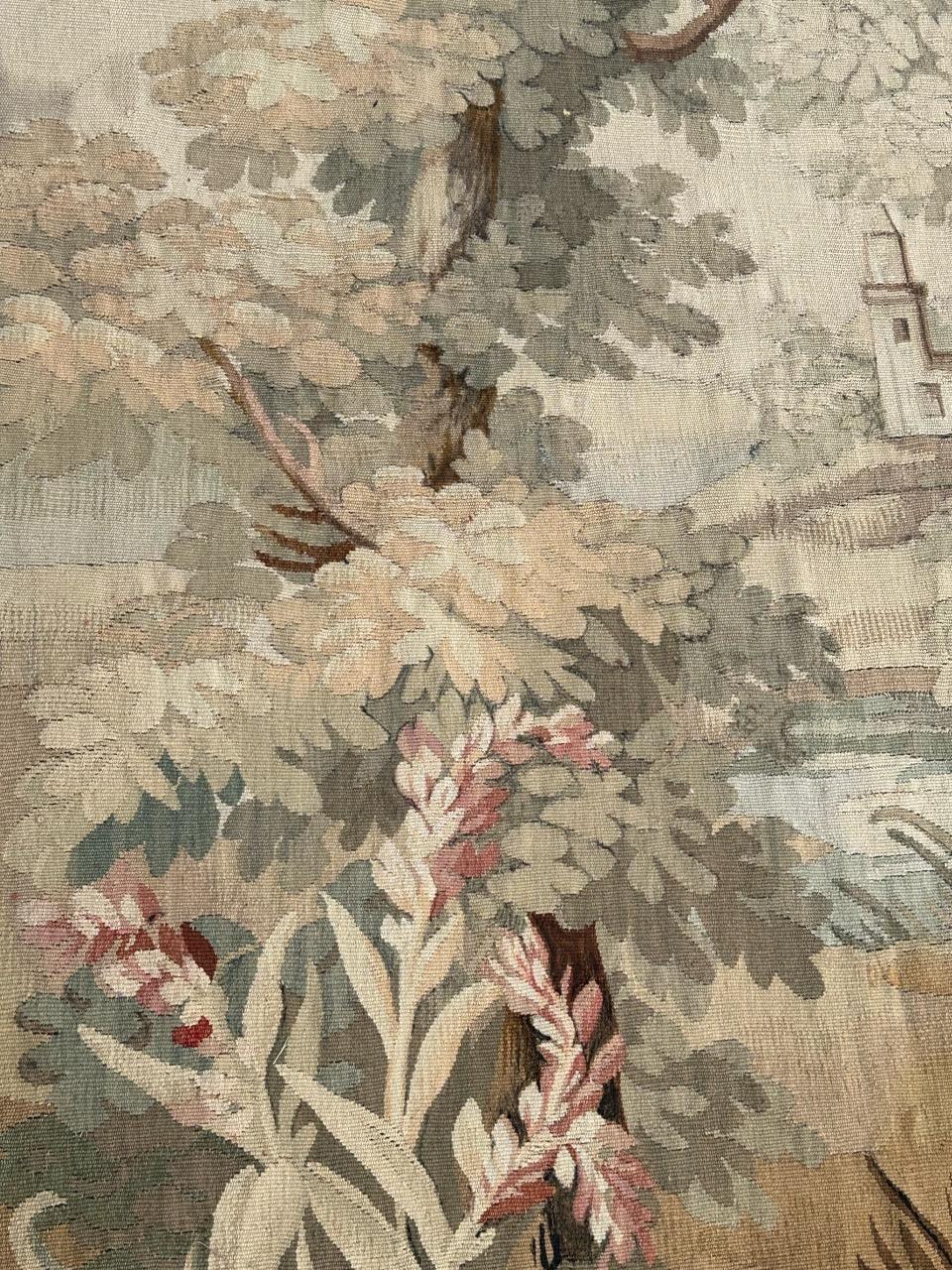 Bobyrug's Wonderful Fine Antique French Aubusson Tapestry (Tapisserie d'Aubusson française ancienne) en vente 1
